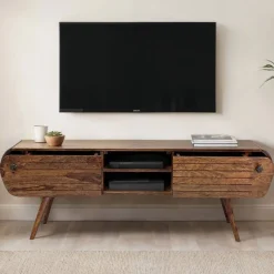 Design TV-Board aus Sheesham Massivholz - Polariso