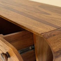 Design TV-Board aus Sheesham Massivholz - Polariso