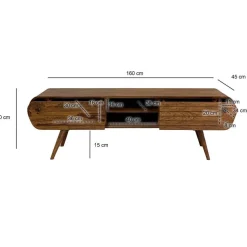 Design TV-Board aus Sheesham Massivholz - Polariso