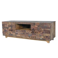 Design TV-Lowboard aus Mangoholz rustikal - Lacid