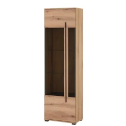 Design Vitrine in Holzoptik Eiche Natur - Brocus
