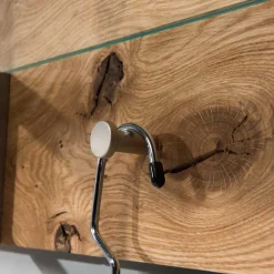 Design Wandgarderobe mit Glas-Hutablage - Avidora