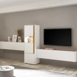 Design Wohnwand 350 cm breit - Nonessia I (dreiteilig)