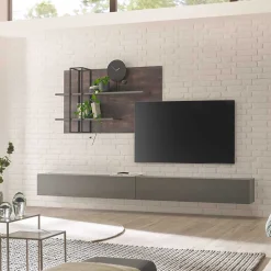 Design Wohnwand für die Wandmontage - Mundo (dreiteilig)
