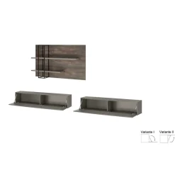 Design Wohnwand für die Wandmontage - Mundo (dreiteilig)