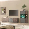 Design Wohnwand Kombi modern - Mundo (dreiteilig)