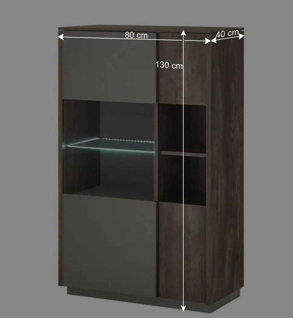 Design Wohnwand Kombi modern - Mundo (dreiteilig)