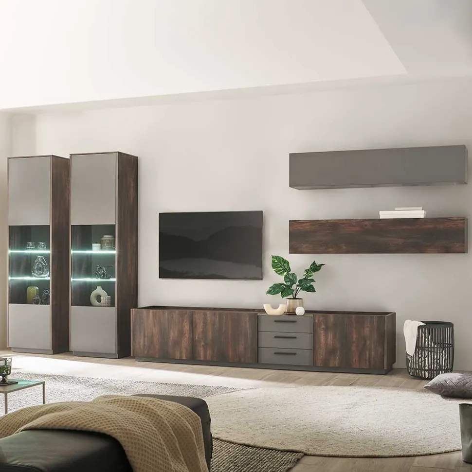 Design Wohnwandmöbel Set - Mundo (fünfteilig)