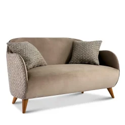 Design Zweisitzer in Beige und Hellbraun - Maria