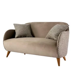 Design Zweisitzer in Beige und Hellbraun - Maria