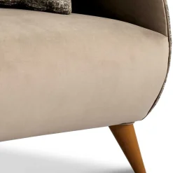 Design Zweisitzer in Beige und Hellbraun - Maria