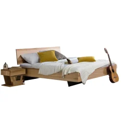 Designbett in Schwebeoptik Puig mit Nachttisch Set (dreiteilig)