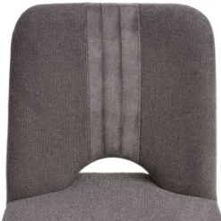 Designer Polsterstuhl in Dunkelgrau Stoff Mix - Enderbury (2er Set)