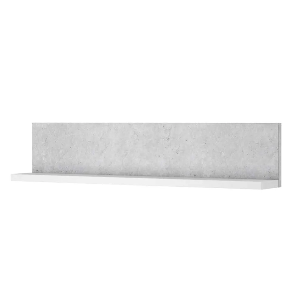 Designer TV Anbauwand in Betonoptik - Venatio (dreiteilig)