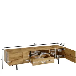 Designer TV Unterschrank in Eiche Optik - Tiorondo