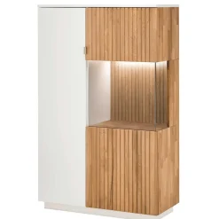 Designer TV Wohnwand in Weiß - Miloris (dreiteilig)