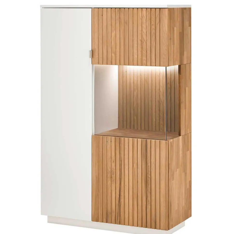 Designer TV Wohnwand in Weiß - Miloris (dreiteilig)
