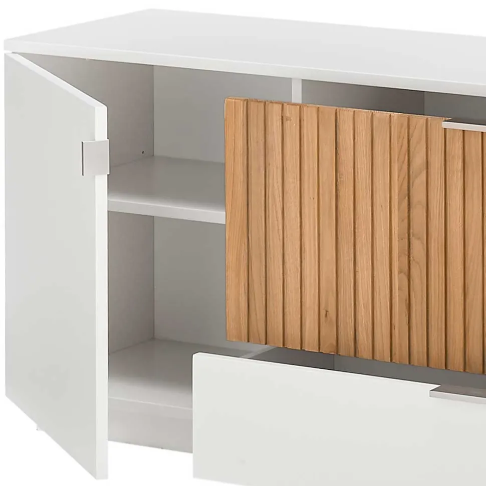 Designer TV Wohnwand in Weiß - Miloris (dreiteilig)