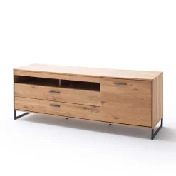 Designer Wohnwand aus Eiche - Assela (vierteilig)