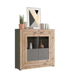 Designer Wohnwand Möbel 320 cm breit - Scarlett (dreiteilig)