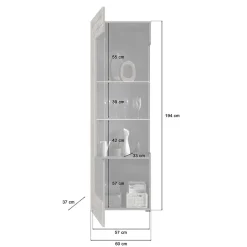 Designer Wohnwand Möbel 320 cm breit - Scarlett (dreiteilig)