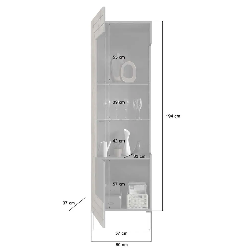 Designer Wohnwand Möbel 320 cm breit - Scarlett (dreiteilig)