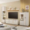 Designer Wohnwand mit LED Beleuchtung - Racelyn (vierteilig)