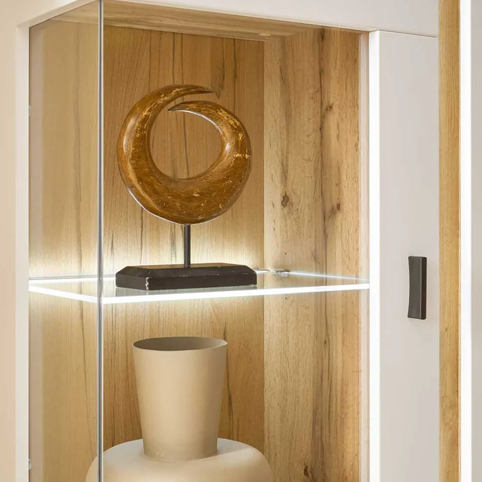 Designer Wohnwand mit LED Beleuchtung - Racelyn (vierteilig)