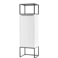Designer Wohnzimmer Schrank in Weiß & Schwarz - Enkraja