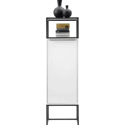 Designer Wohnzimmer Schrank in Weiß & Schwarz - Enkraja