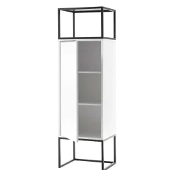Designer Wohnzimmer Schrank in Weiß & Schwarz - Enkraja