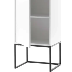 Designer Wohnzimmer Schrank in Weiß & Schwarz - Enkraja