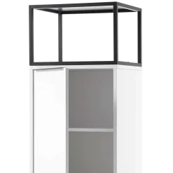 Designer Wohnzimmer Schrank in Weiß & Schwarz - Enkraja