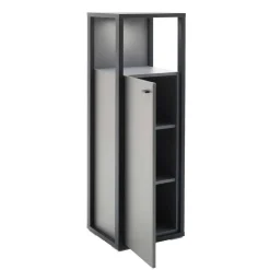 Designer-Wohnwand Möbel in Grau - Ridona (dreiteilig)