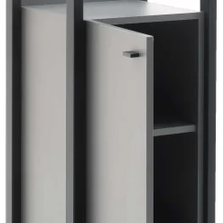 Designer-Wohnwand Möbel in Grau - Ridona (dreiteilig)