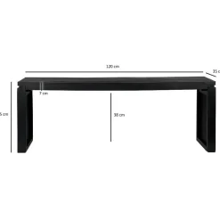 Design-Garderobenbank in Schwarz - Andarina