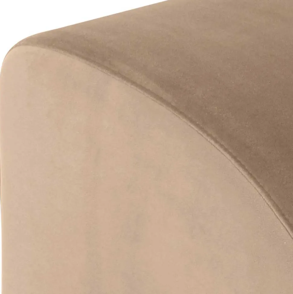 Designhocker in Beige Samtvelours - Ulada
