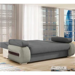 Design-Schlafsofa in Grau und Hellgrau - Blascina