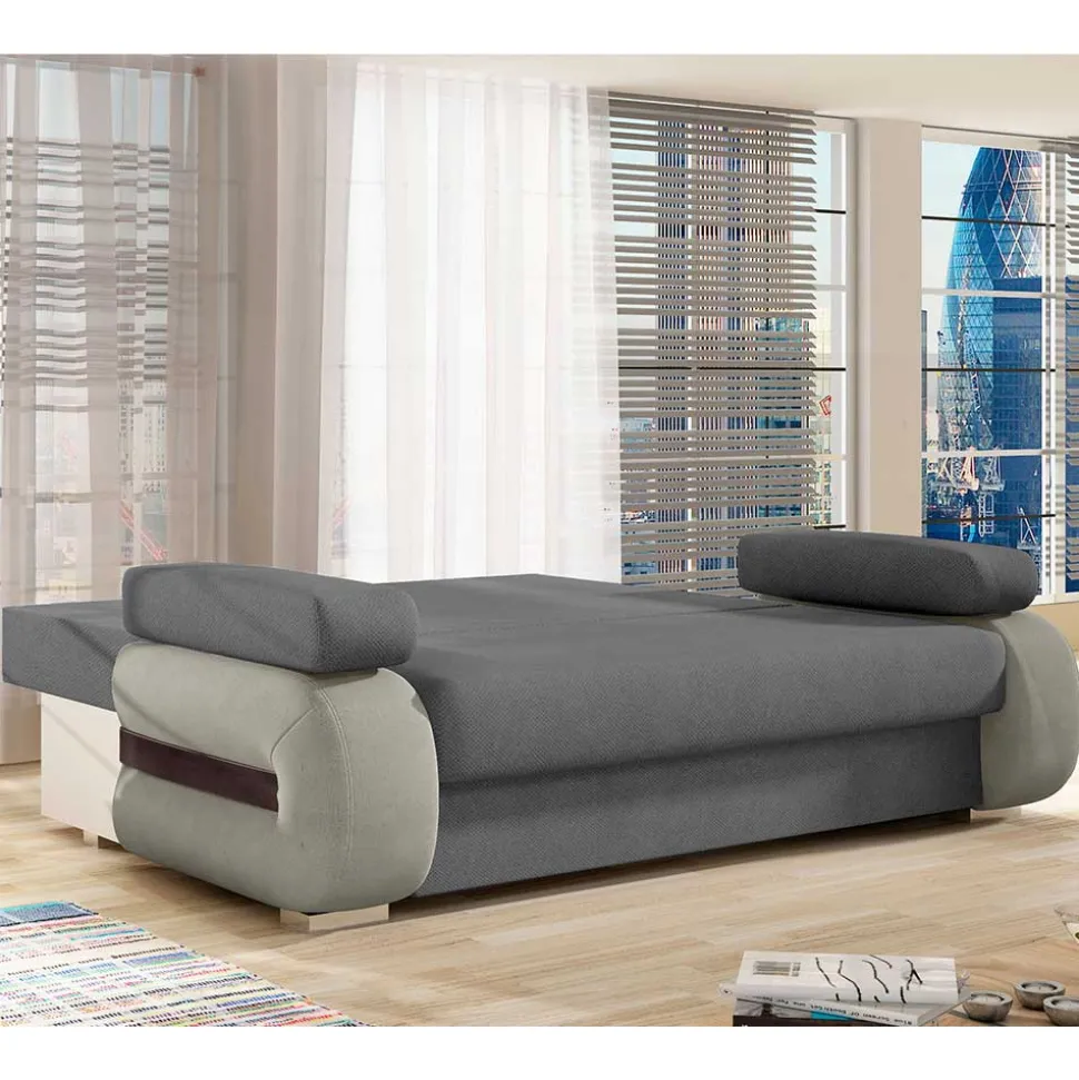Design-Schlafsofa in Grau und Hellgrau - Blascina
