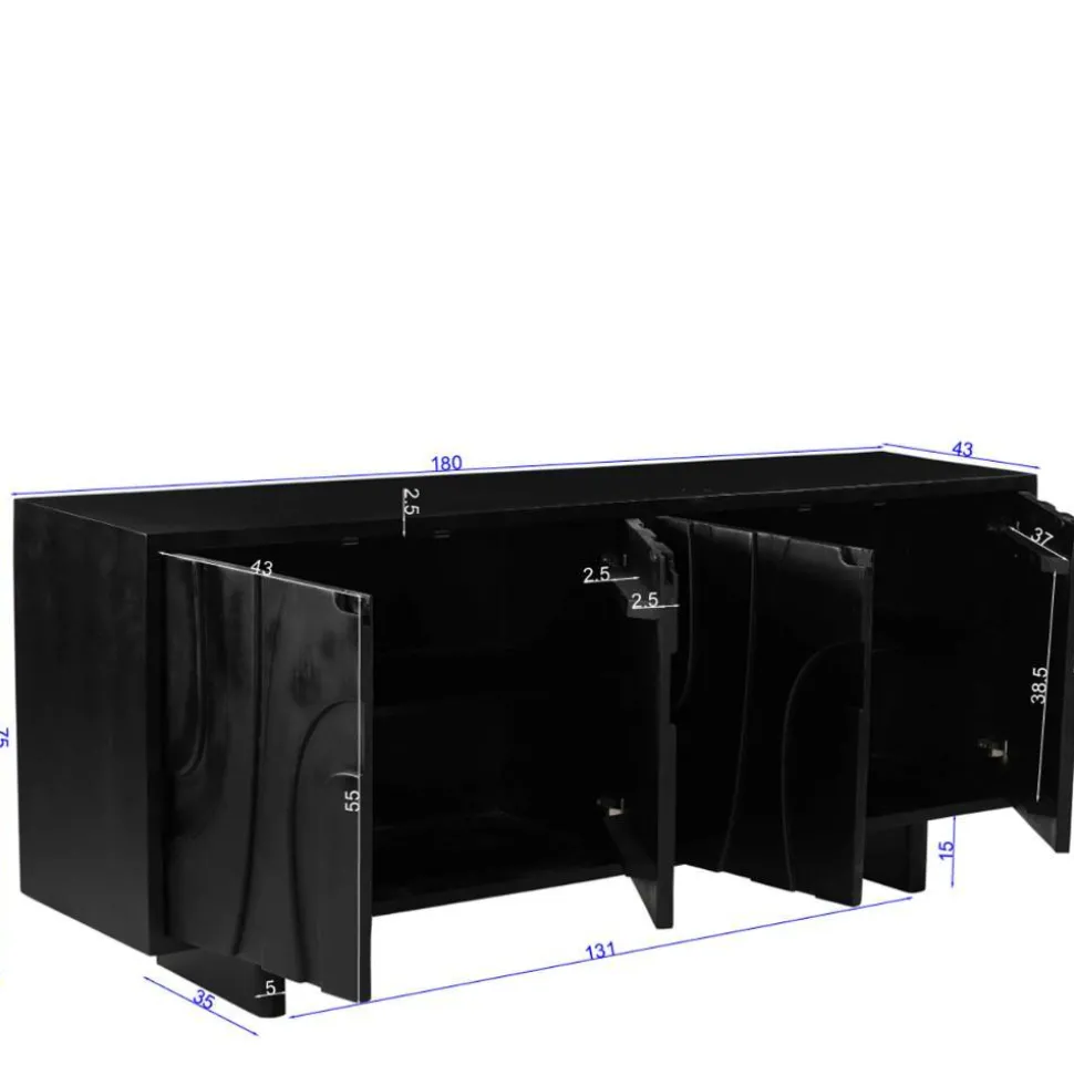 Design-Sideboard mit vier Türen - Oglio