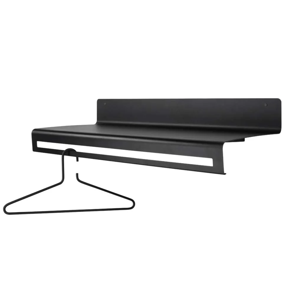 Design-Wandgarderobe aus Stahl in Schwarz - Salamanca
