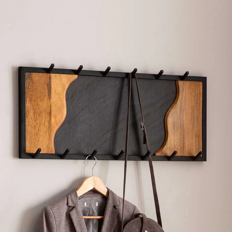 Design-Wandgarderobe mit 13 Kleiderhaken - Samuel