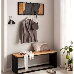 Design-Wandgarderobe mit 13 Kleiderhaken - Samuel