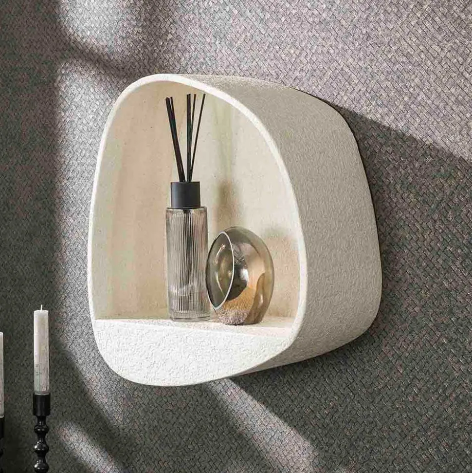 Design-Wandregal in Beige - Mayo