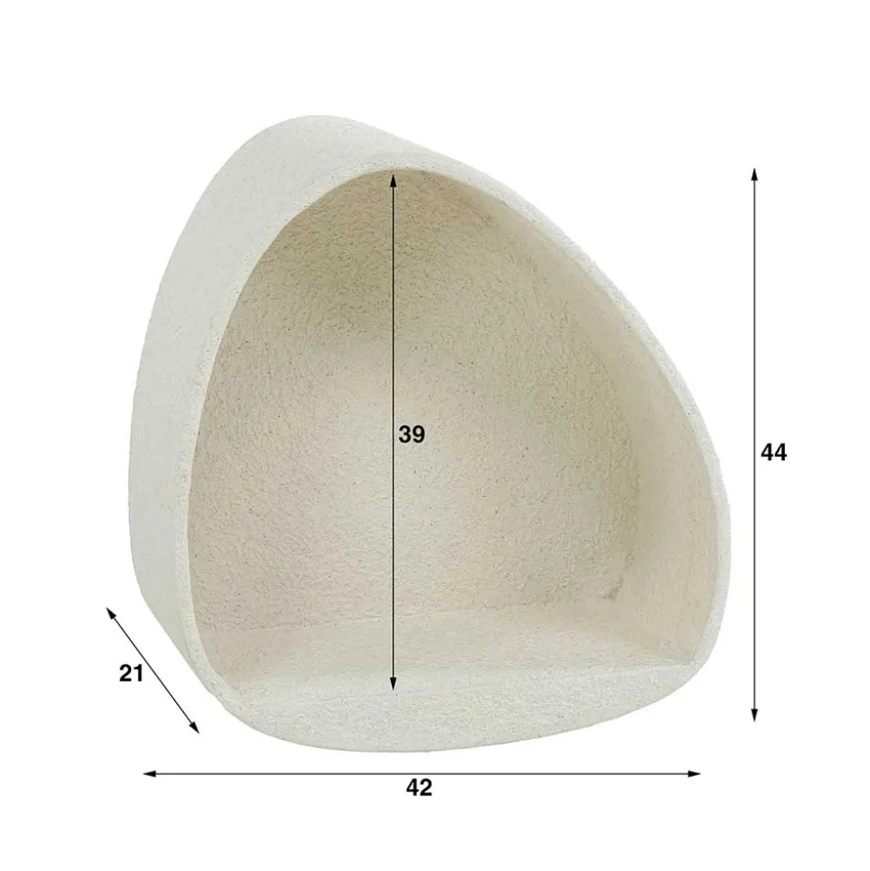 Design-Wandregal in Beige - Mayo