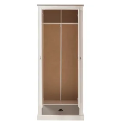 Dielenschrank in Weiß mit Grau - Lucasario