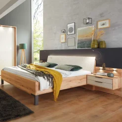 Doppelbett Kombi mit Nachtkommoden - Krofun (dreiteilig)