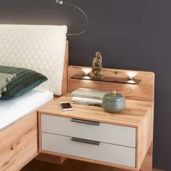 Doppelbett Kombi mit Nachtkommoden - Krofun (dreiteilig)