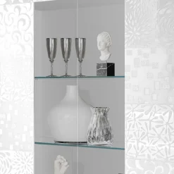 Doppeltür Designvitrine in Weiß - Vascaub
