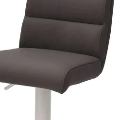 Drehbarer Küchenhocker mit Lehne Corisma Kunstleder Anthrazit